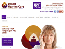 Tablet Screenshot of deserthearingcare.com